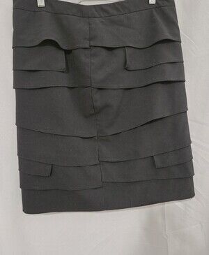 Chapter Black Tiered Pencil Skirt